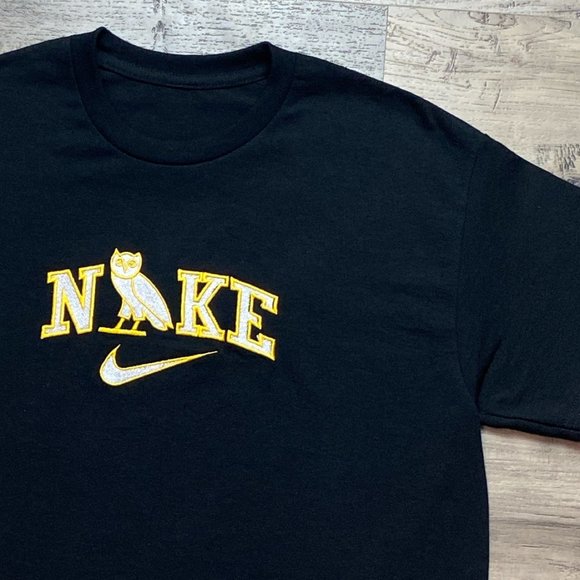 Mens Embroidered Drake OVO T-Shirt Large - Picture 1 of 3